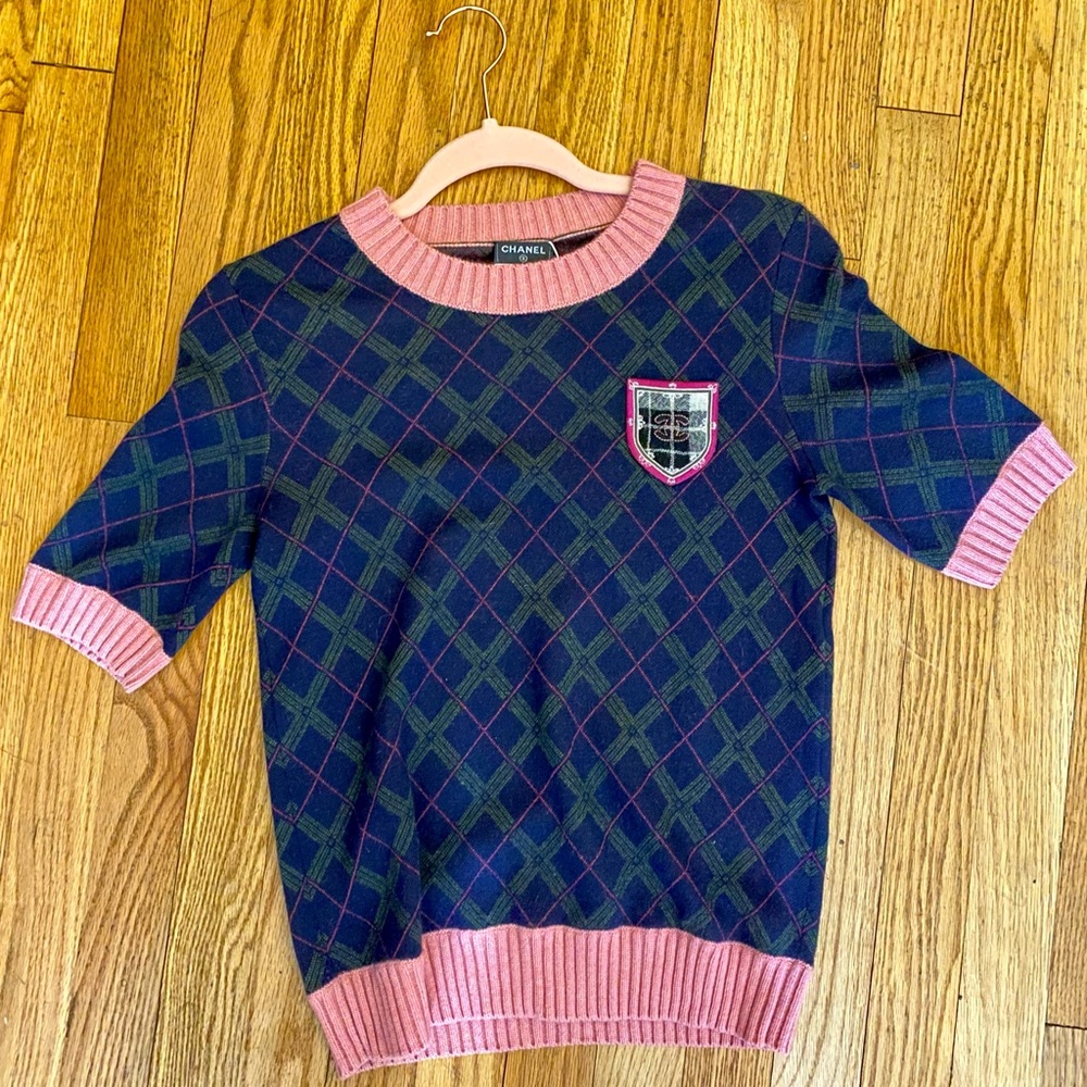 Chanel Logo Cashmere & Wool Sweater